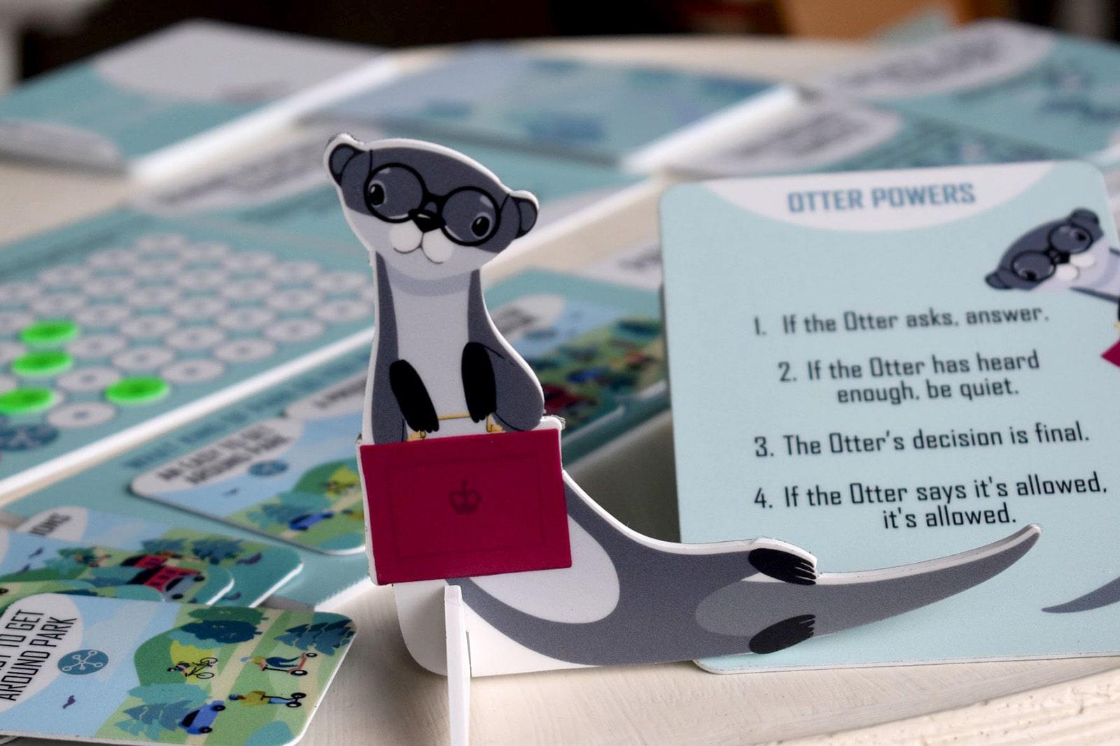 Otter Power board game pieces