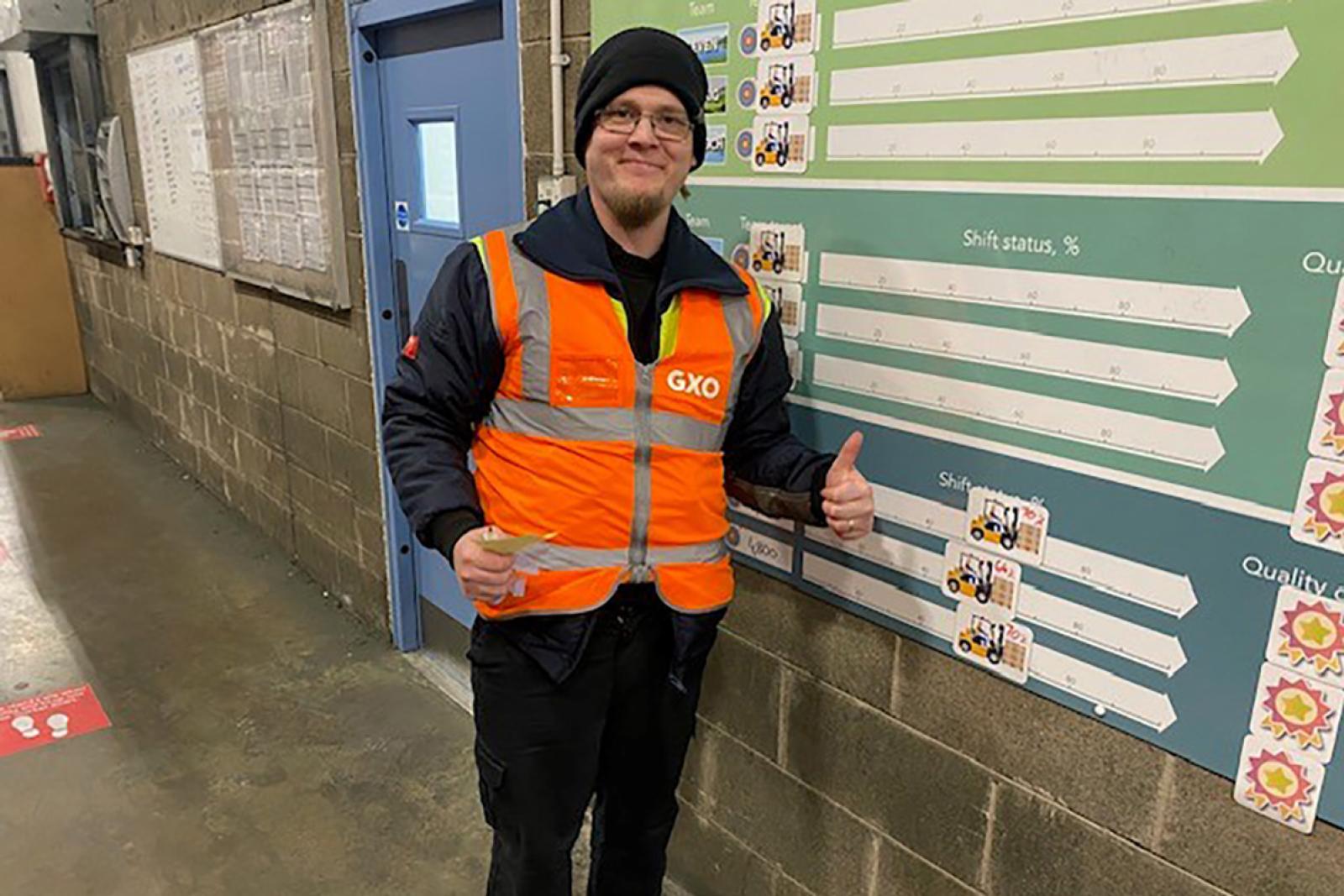 Gamified performance board in use